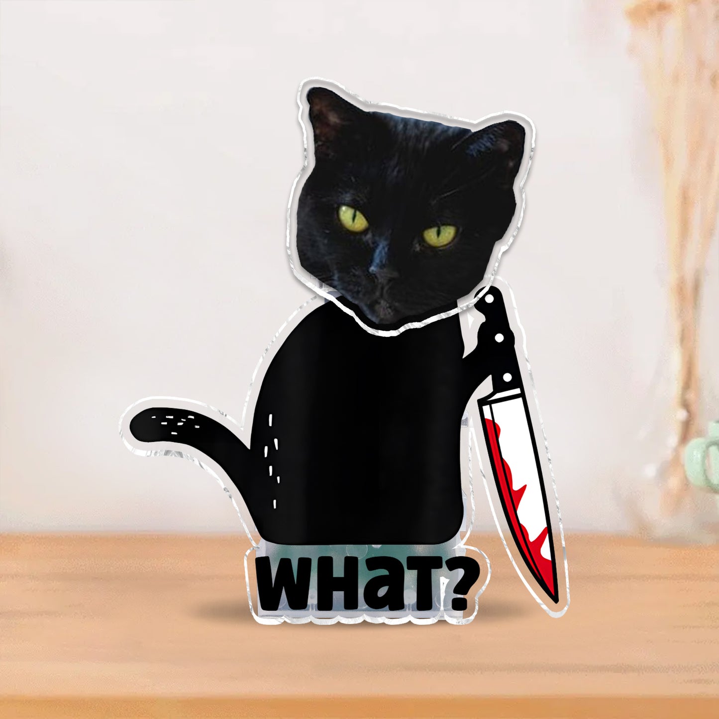 What Cool Black Cat - Black Cat gift for cat lover - Personalized Custom Shaking Head