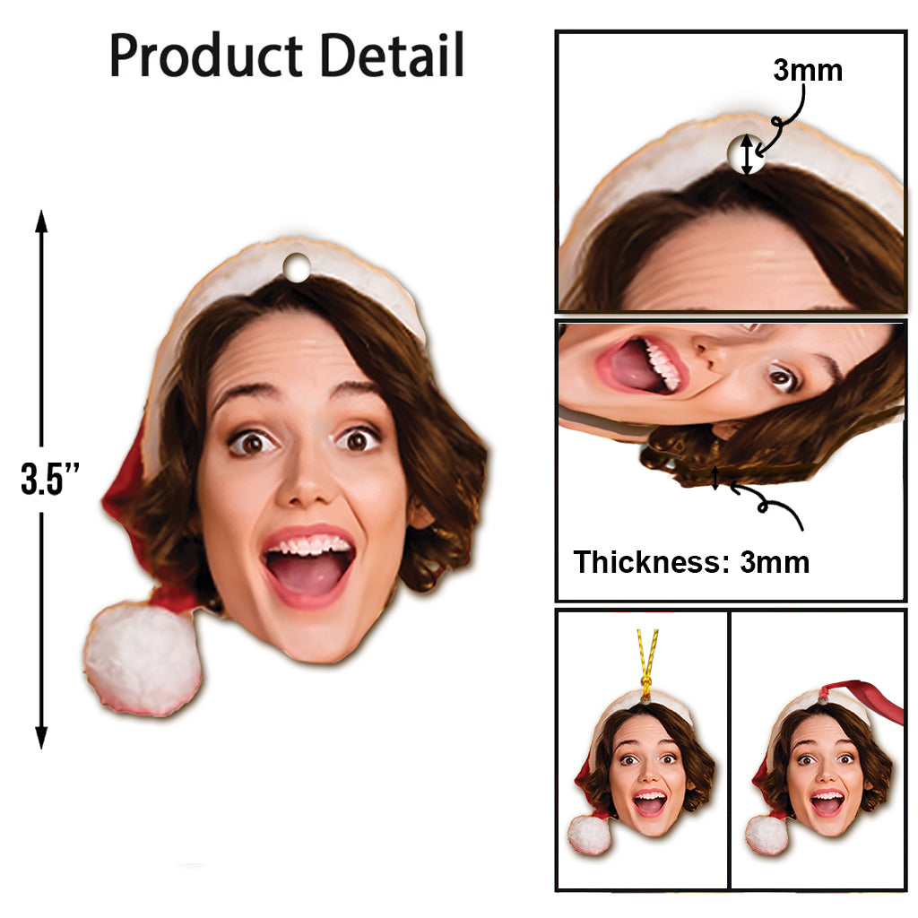 Custom Face Picture Ornament - Personalized Family Ornament