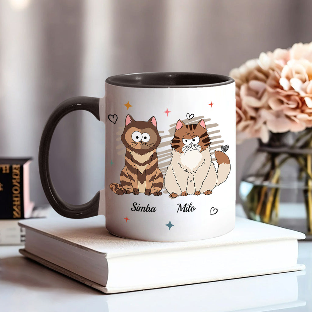 In My Dog/ Cat Mom Era - Personalized Cat Accent Mug