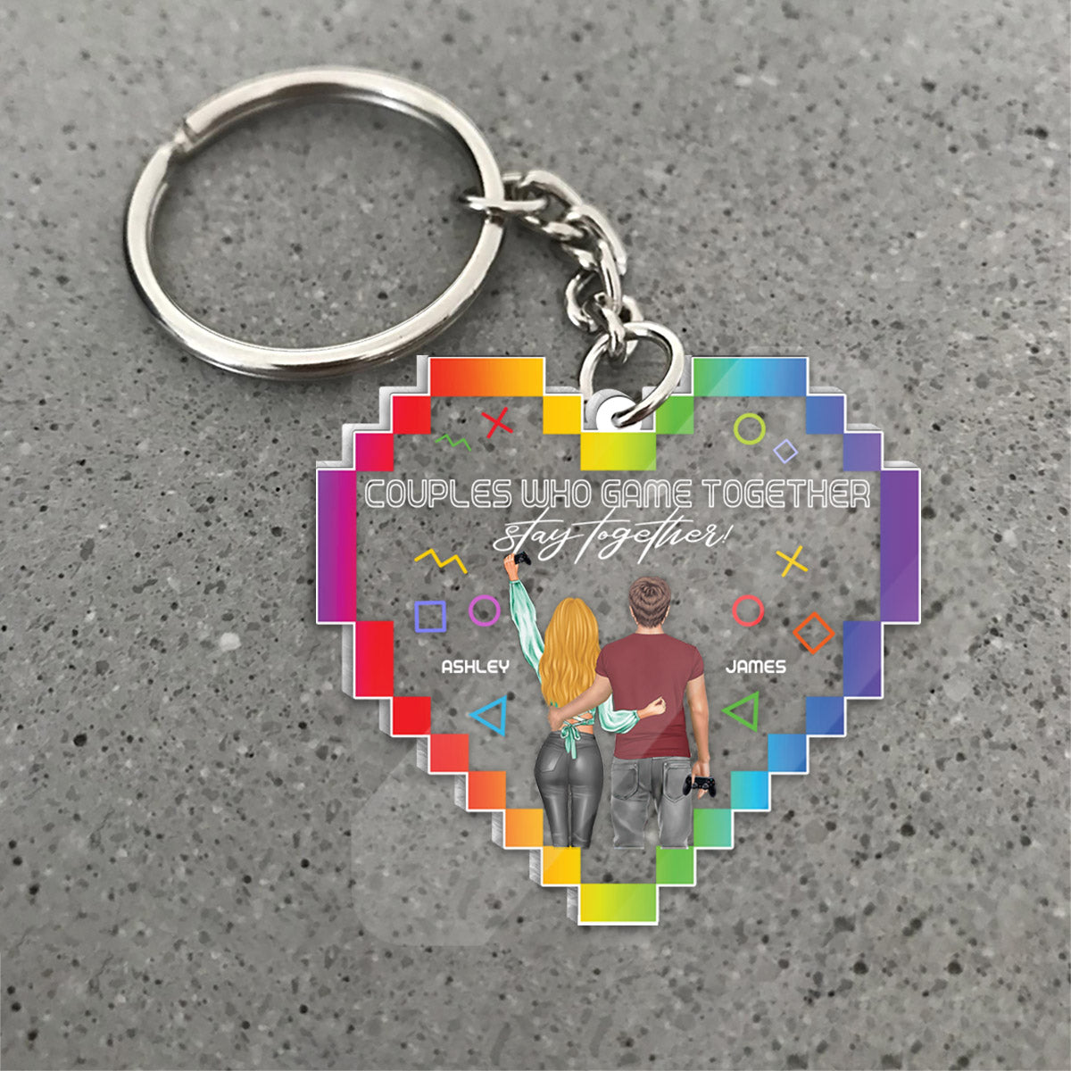 Couples Who Game Together Stay Together - Personalized Video Game Keychain