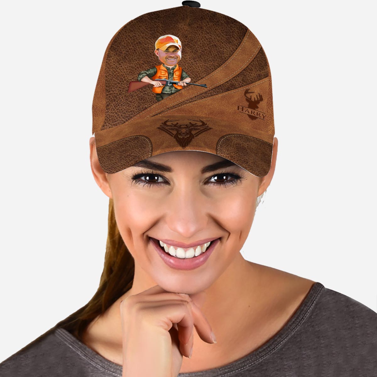 Photo Inserted Funny Hunting - Personalized Hunting Classic Cap