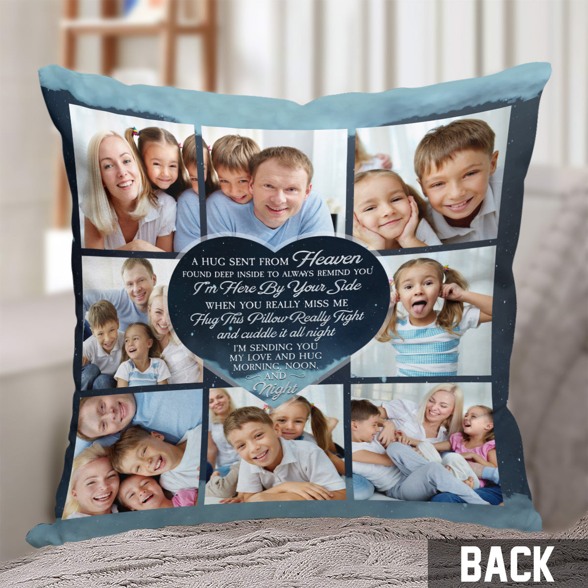 A Hug Sent From Heaven - Personalized Memorial Throw Pillow
