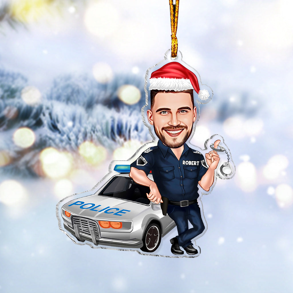 Serve And Protect - Personalized Police Officer Transparent Ornament
