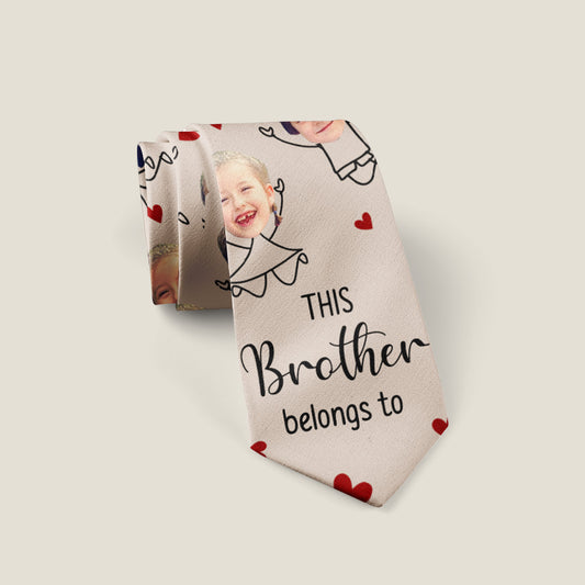 This Daddy Belongs To - Gift for dad, grandpa, uncle, brother, husband - Personalized Necktie