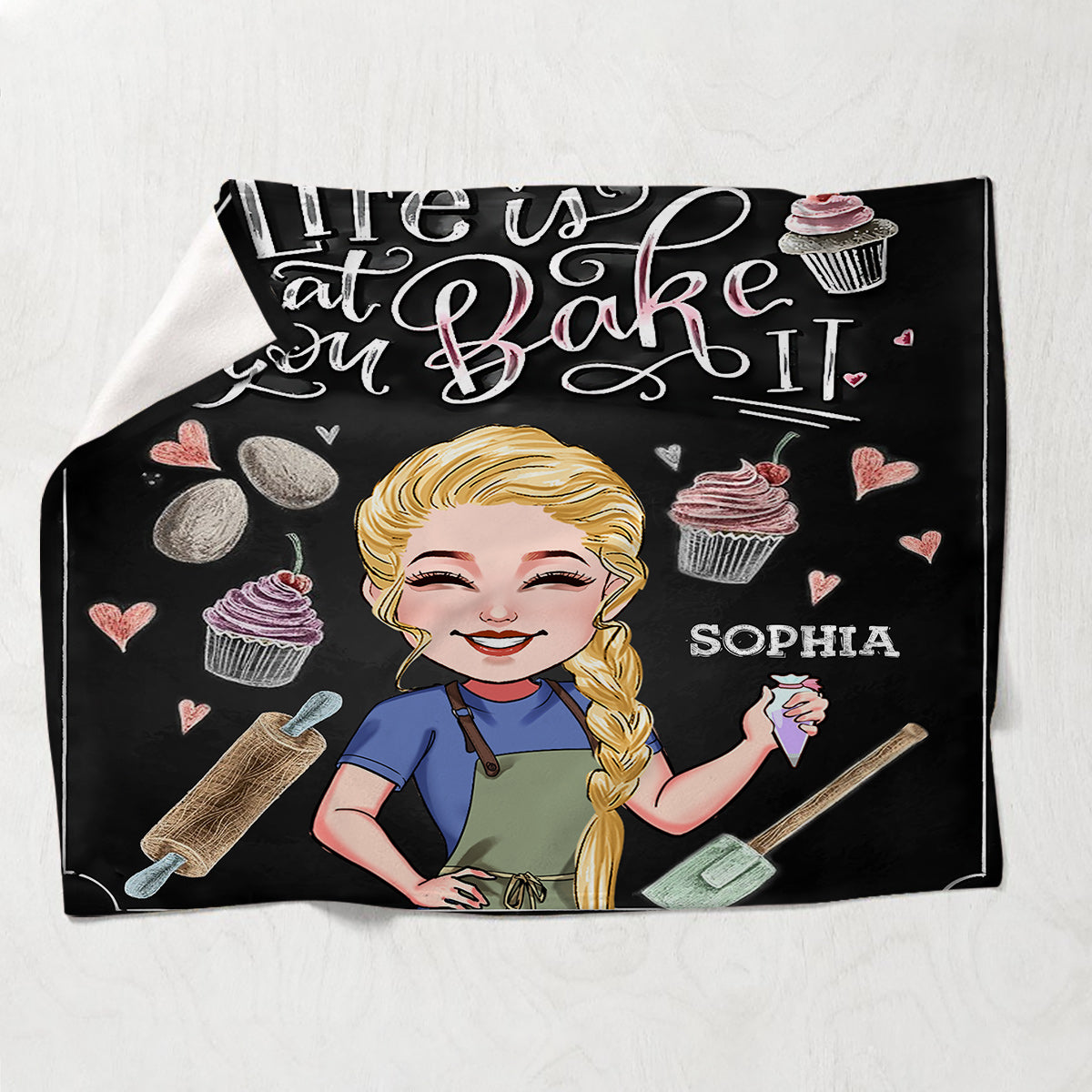 Life Is What You Bake It - Personalized Baking Blanket