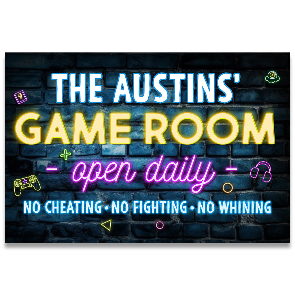 Game Room - Personalized Video Game Doormat