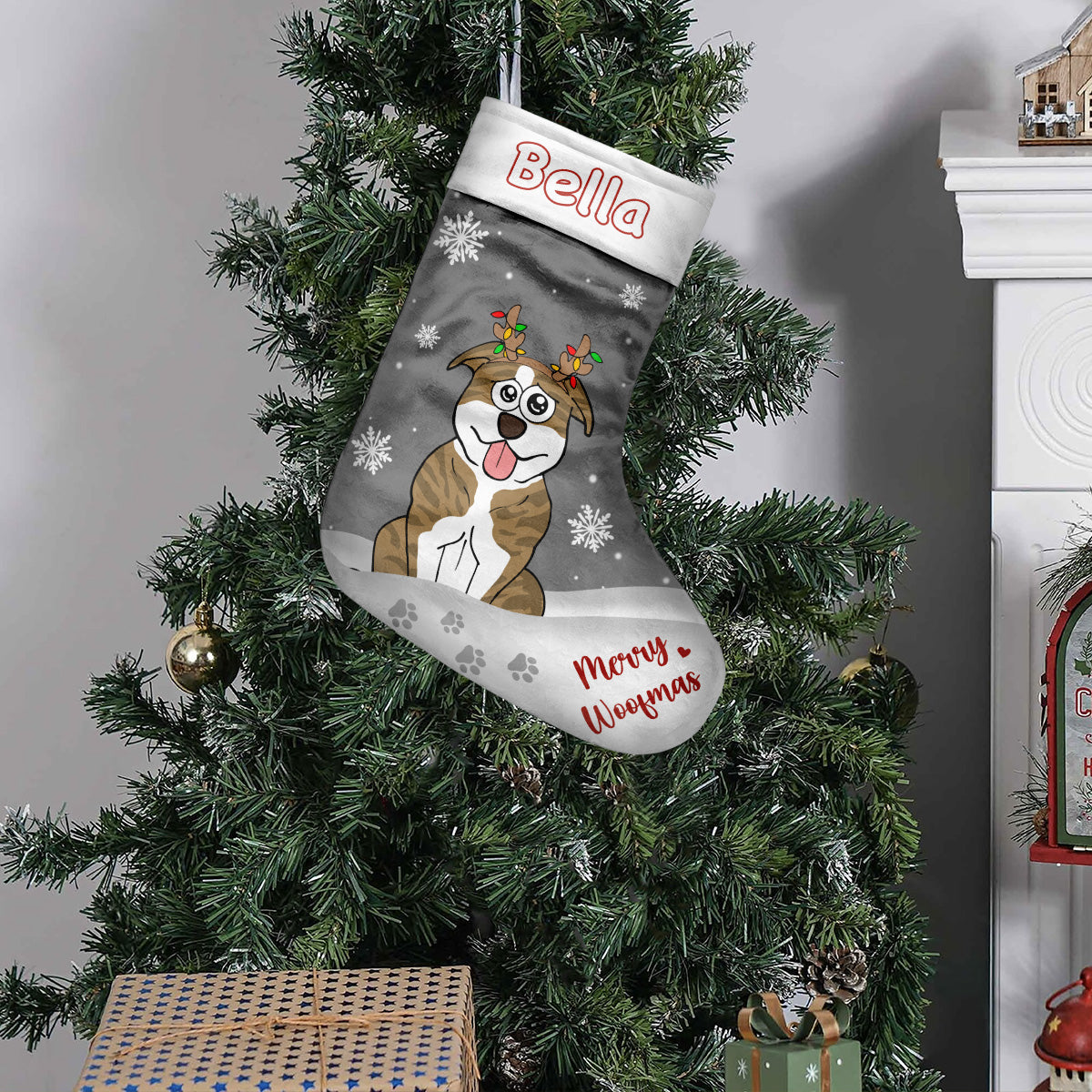 Merry Woofmas - Personalized Dog Christmas Stockings