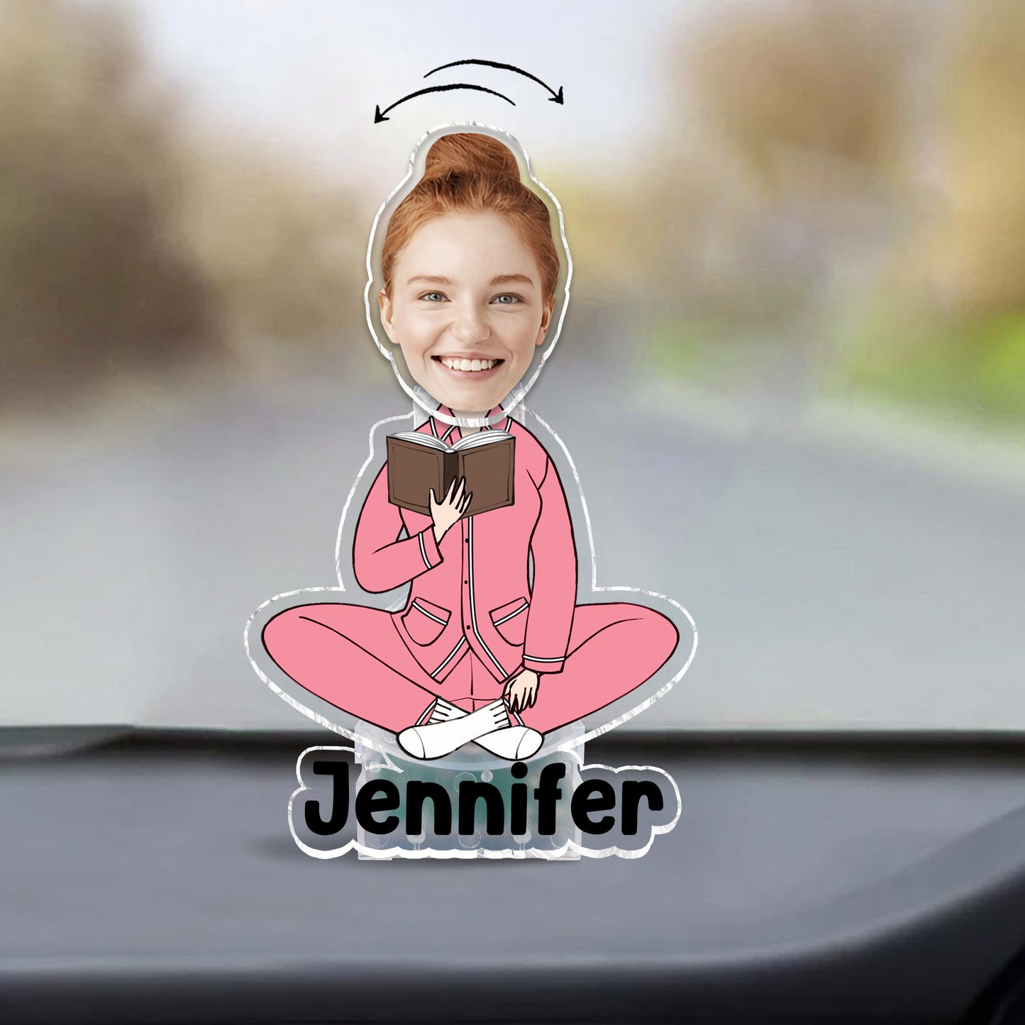 Just A Girl Who Loves Books - Personalized Book Custom Shaking Head