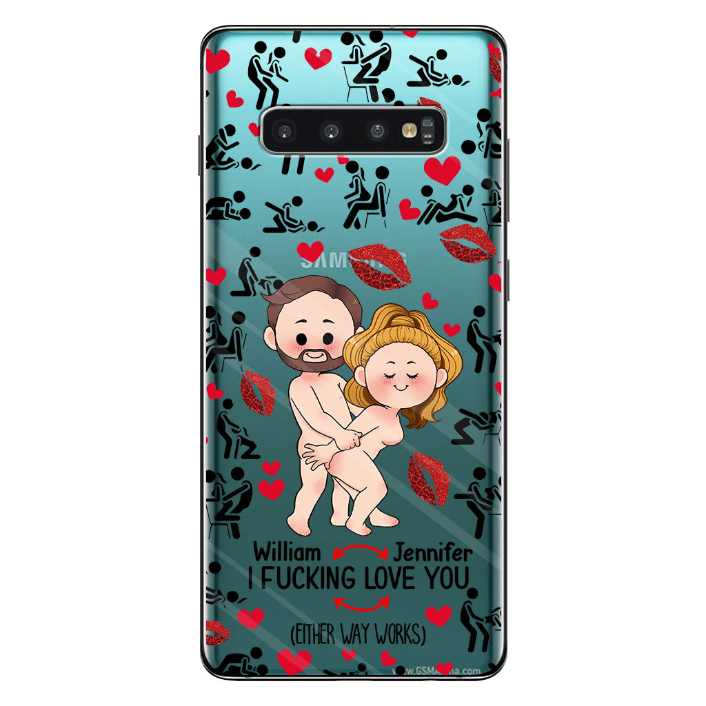 I Love You - gift for husband, wife, boyfriend, girlfriend - Personalized Clear Phone Case