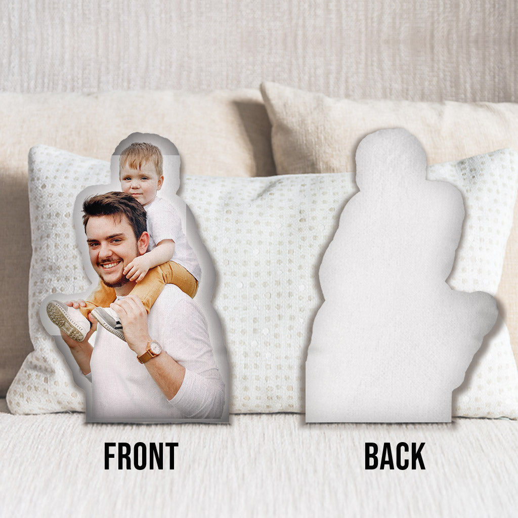 Custom Photo Humanoid - Personalized Step Dad Shaped Pillow