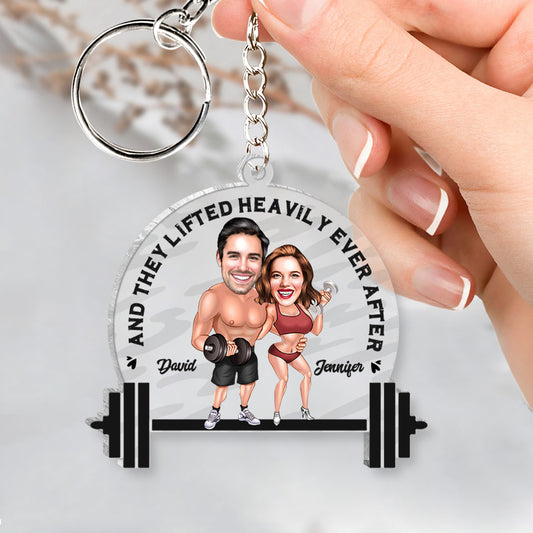 They Lifted Heavily Ever After - Personalized Fitness Keychain