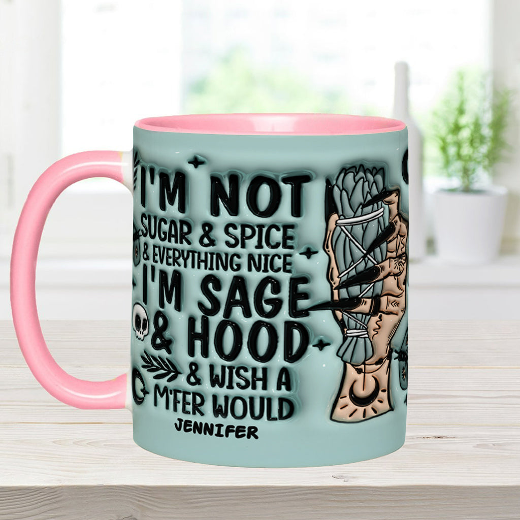 I'm Not Sugar And Spice - Personalized Witch Accent Mug
