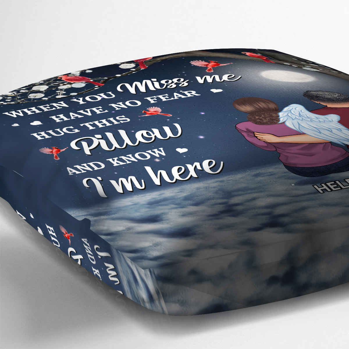 When You Miss Me - Personalized Memorial Throw Pillow