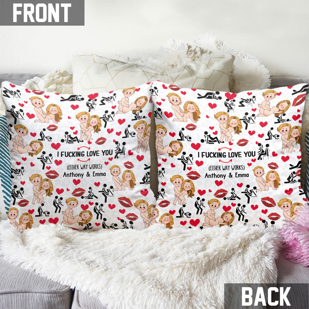 I Love You - Personalized Couple Throw Pillow