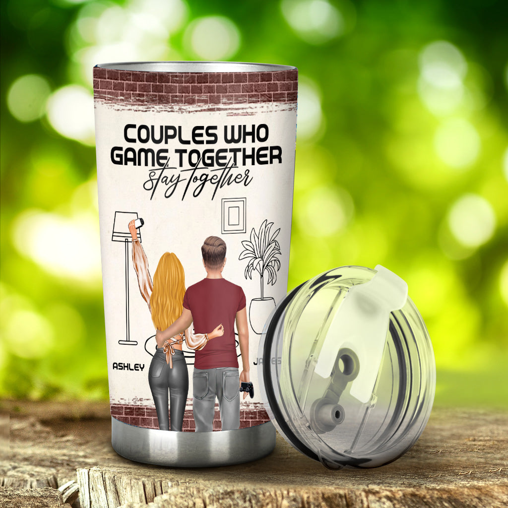 Couples Who Game Together Stay Together - Personalized Video Game Tumbler