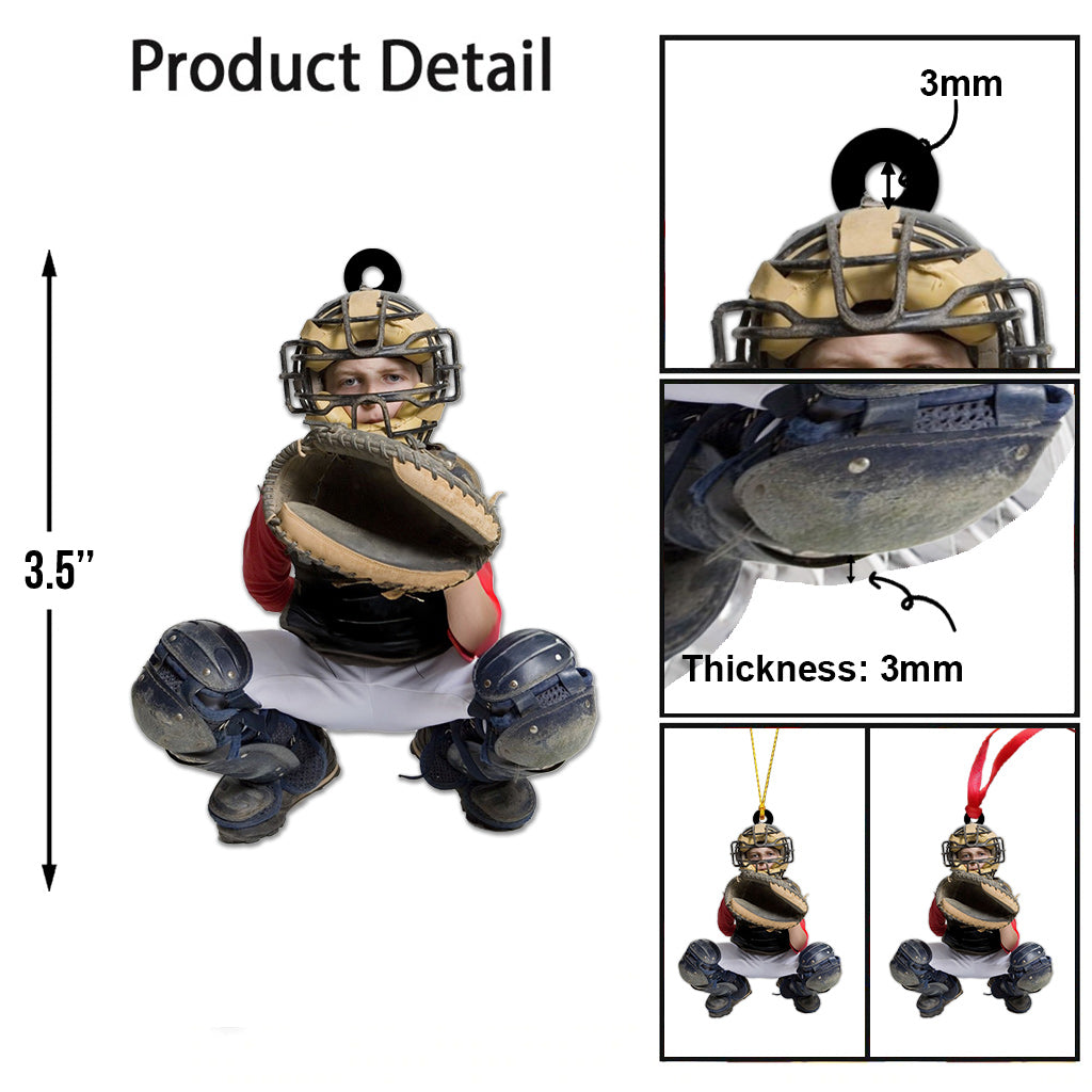 Photo Ornament - Baseball gift for son, daughter - Personalized Ornament