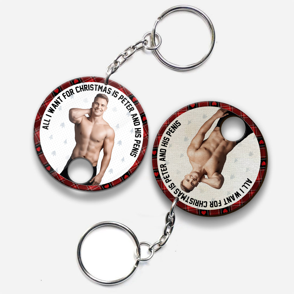 All I Want For Christmas - Personalized Couple Keychain