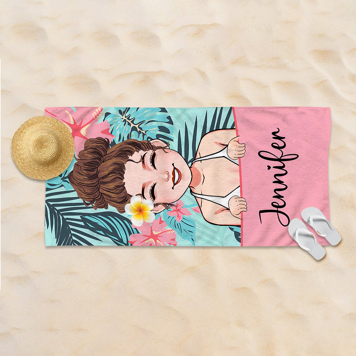 Beach Lover - Personalized Sea Lover Beach Towel