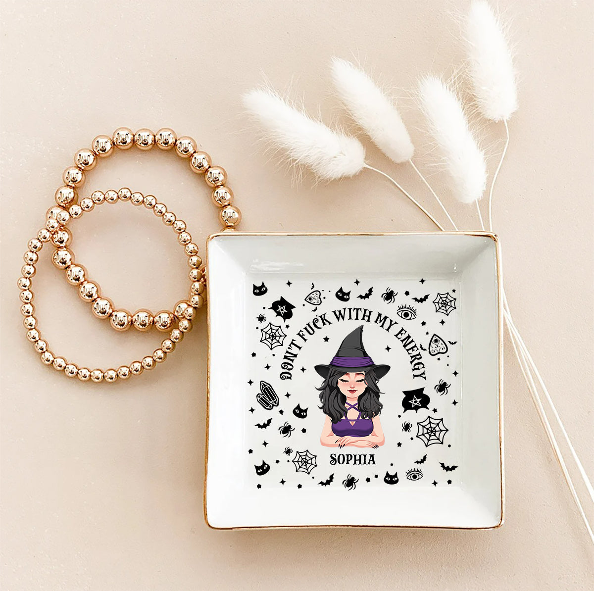 Don't F With My Energy - Personalized Witch Jewelry Dish