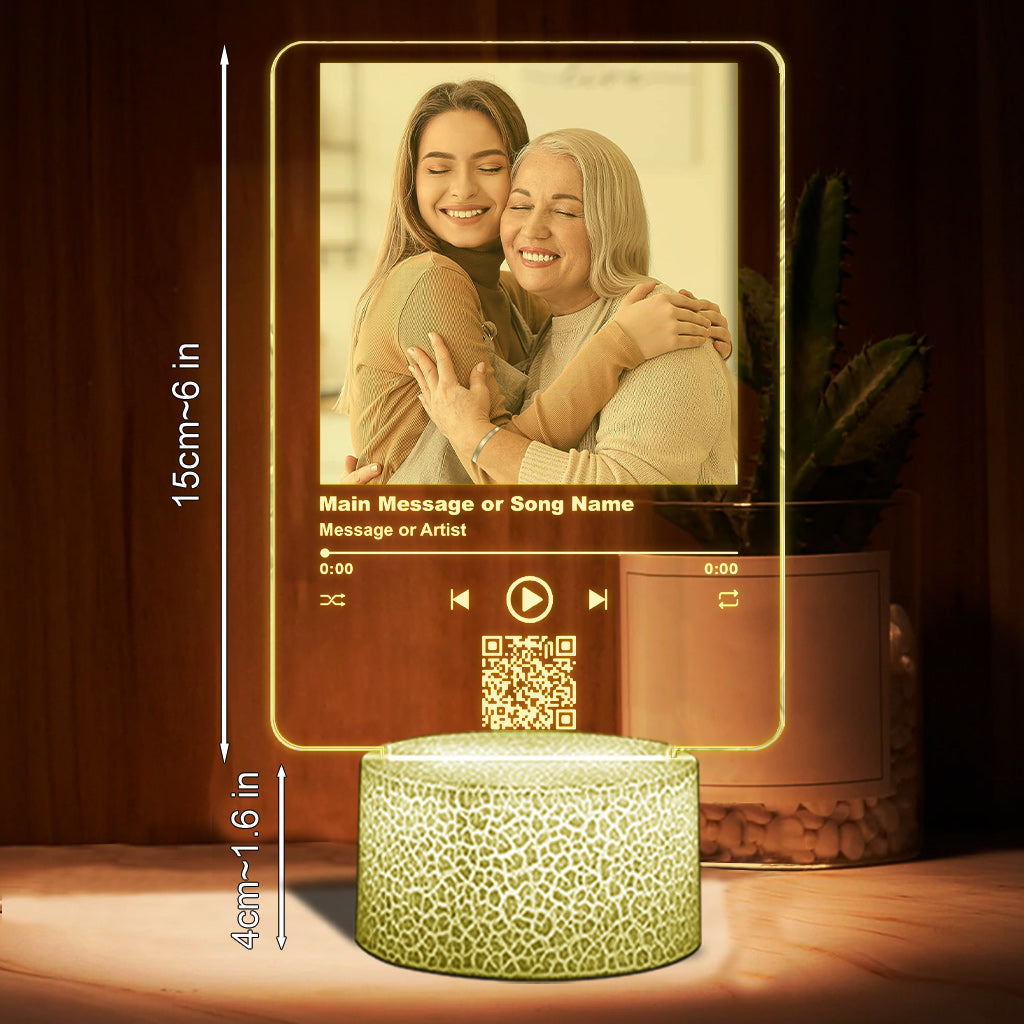 Sentimental Gifts For Bonus Mom - Gift for mom - Personalized Shaped Plaque Light Base