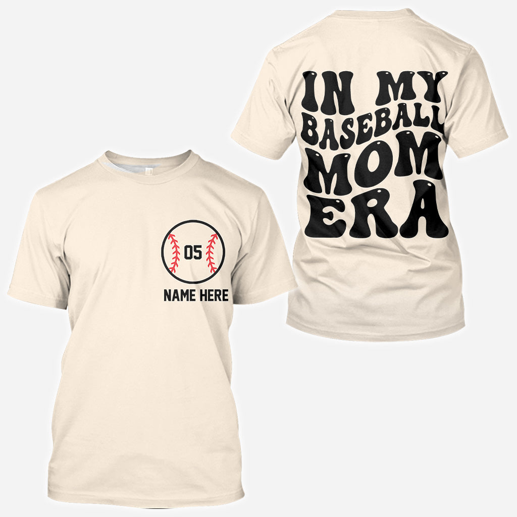 In My Baseball Mom Era - Personalized Baseball All Over Shirt