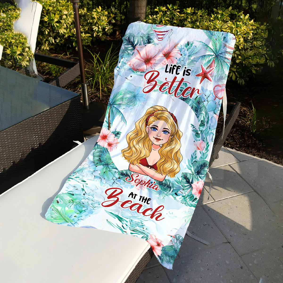 Life Is Better At The Beach - Personalized Sea Lover Beach Towel