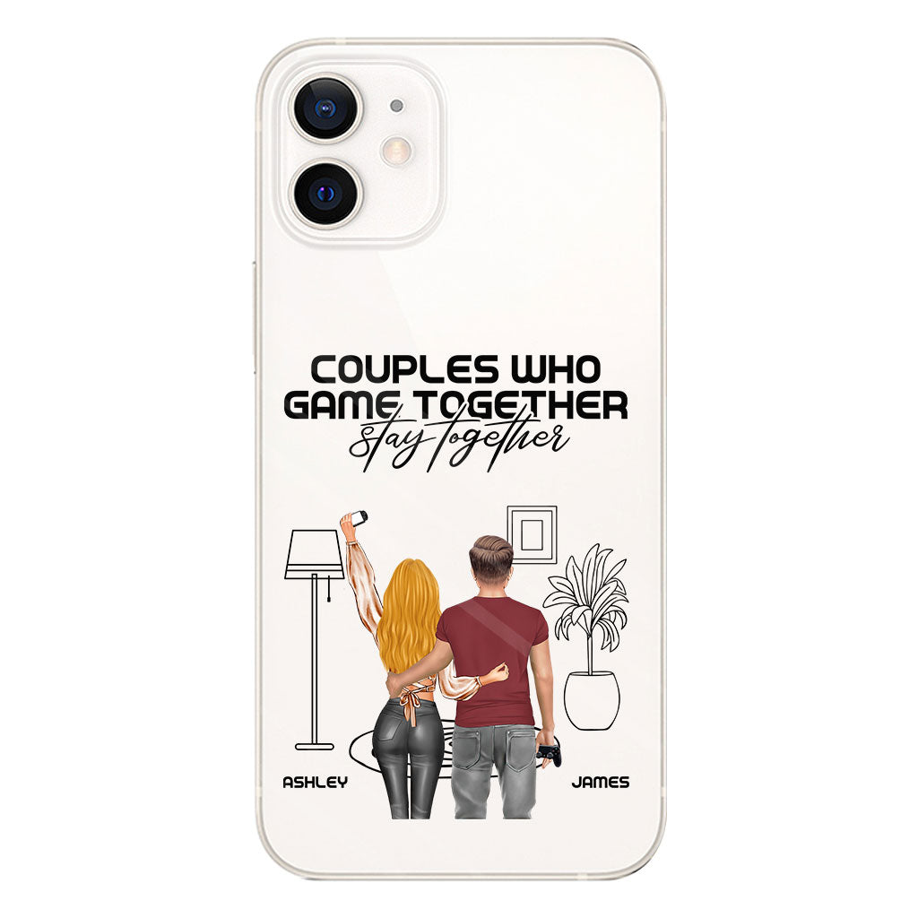 Couples Who Game Together Stay Together - Personalized Video Game Clear Phone Case
