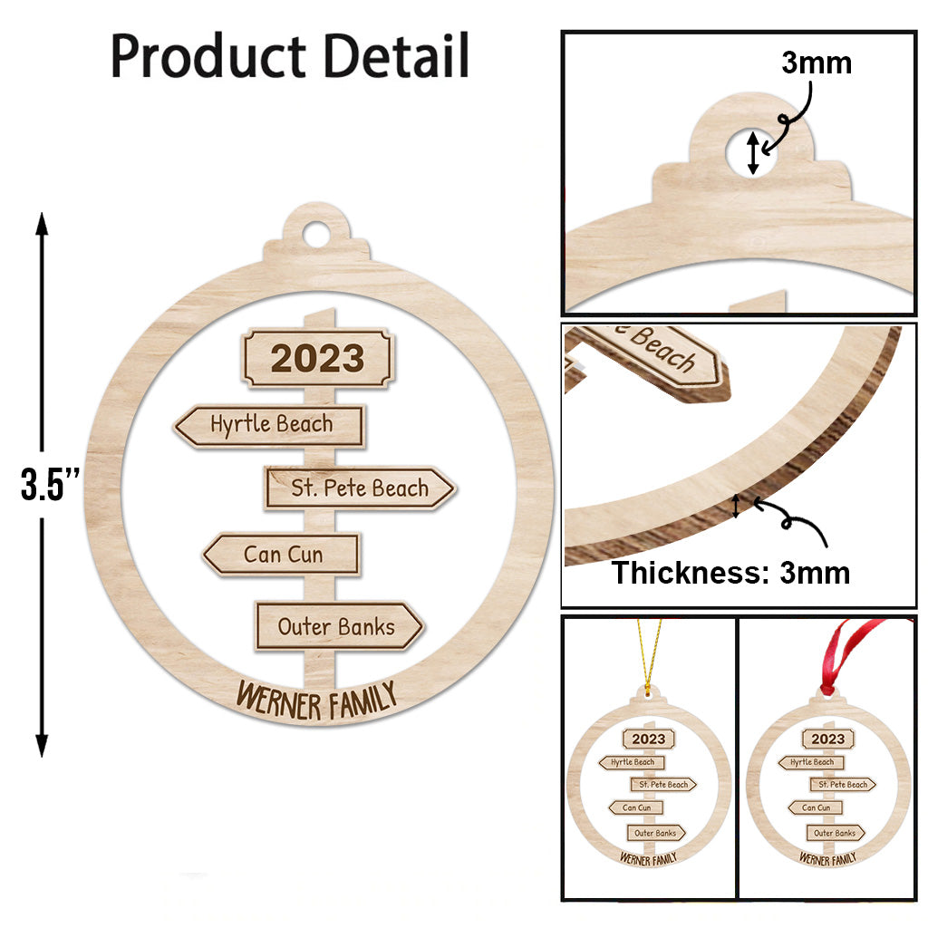 Favorite Adventure - Personalized Travelling Ornament