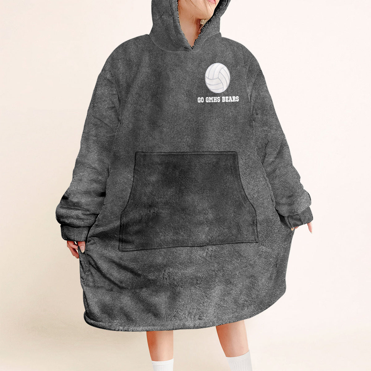 Sport Lovers Go Team - Personalized Volleyball Blanket Hoodie