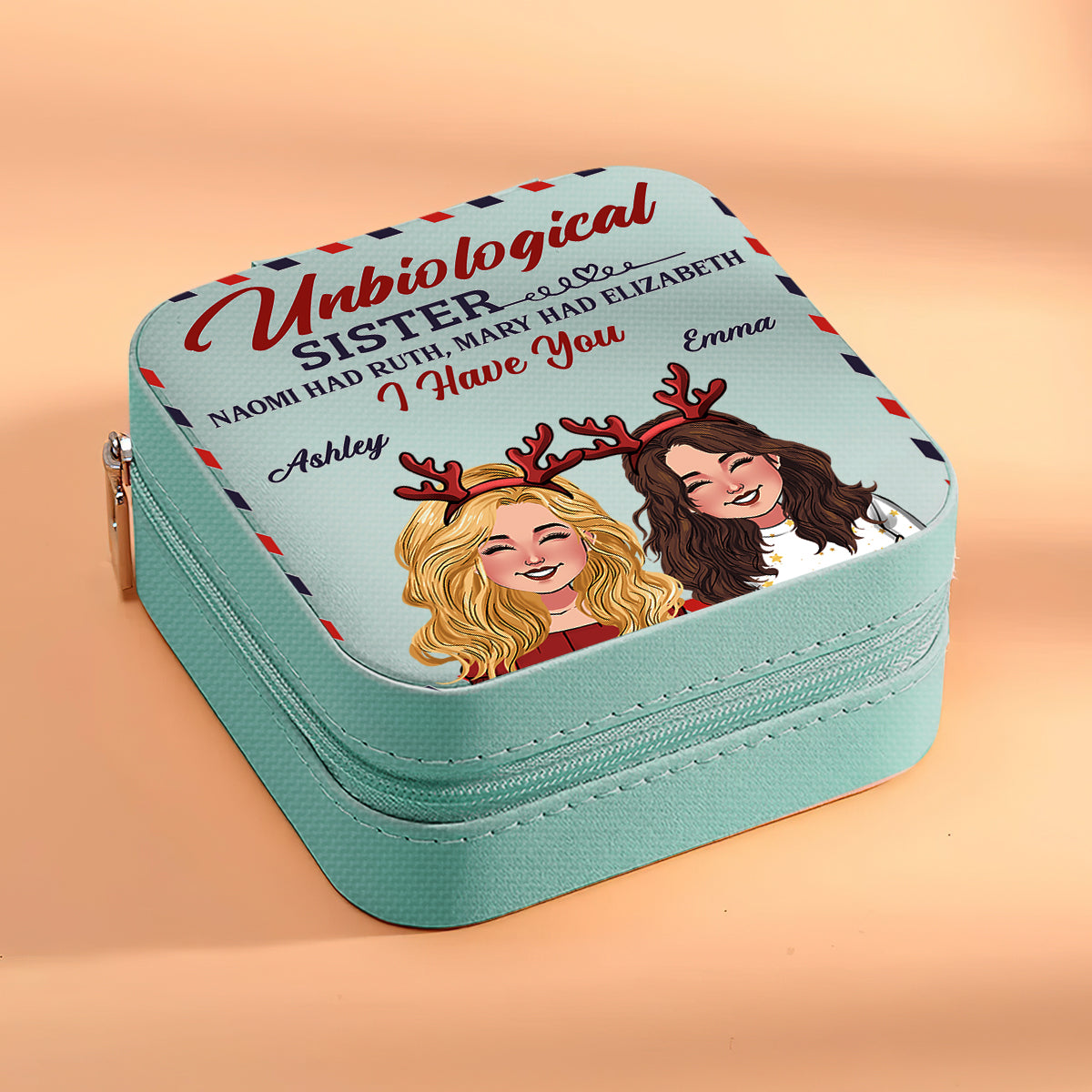 Unbiological Sister - Personalized Bestie Jewelry Box