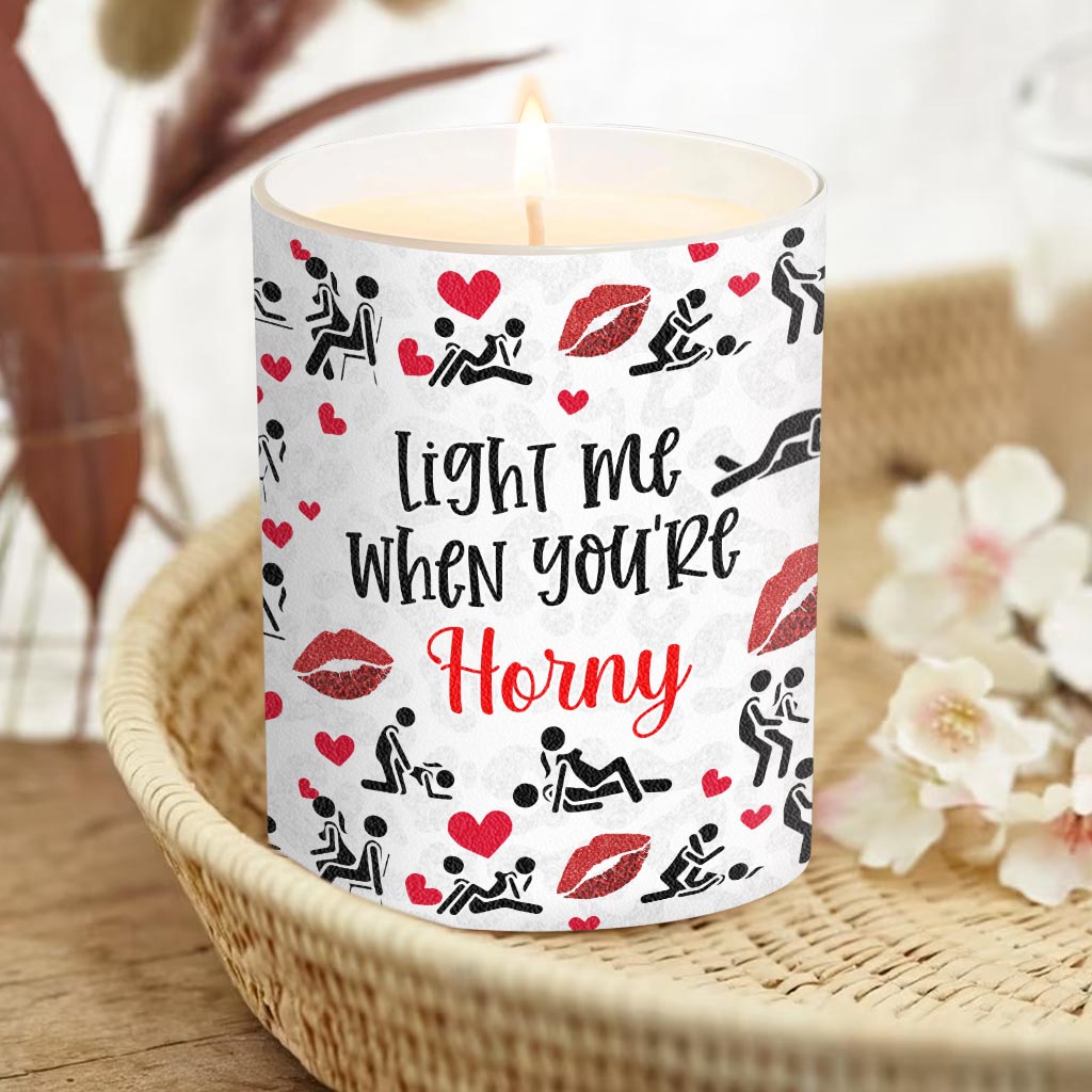 When This Candle Is Lit - Personalized Couple Candle With Wooden Lid