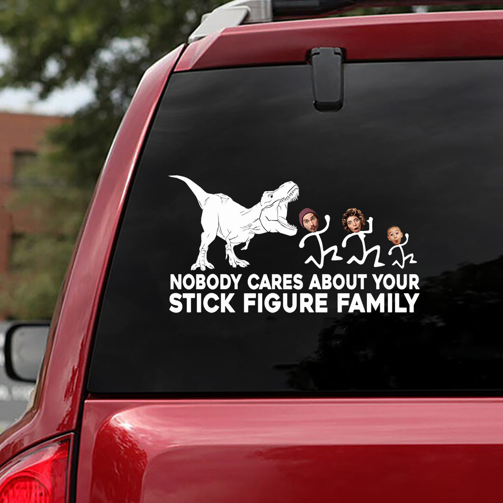 T-rex Doesn't Care - Dinosaur gift for friend, mom, dad, husband, wife, girlfriend, boyfriend - Personalized Decal Full