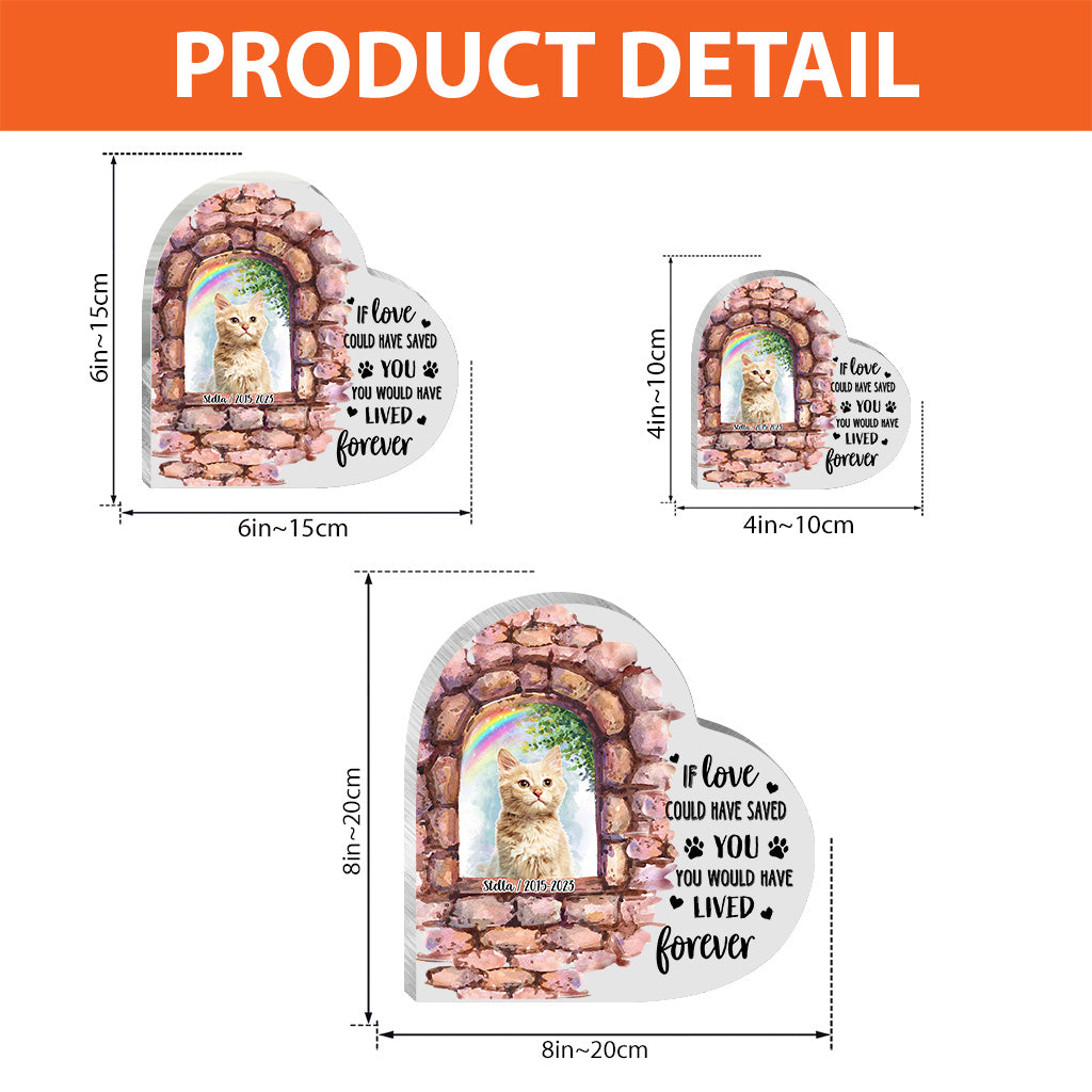 No Longer By My Side - Personalized Dog Custom Shaped Acrylic Plaque