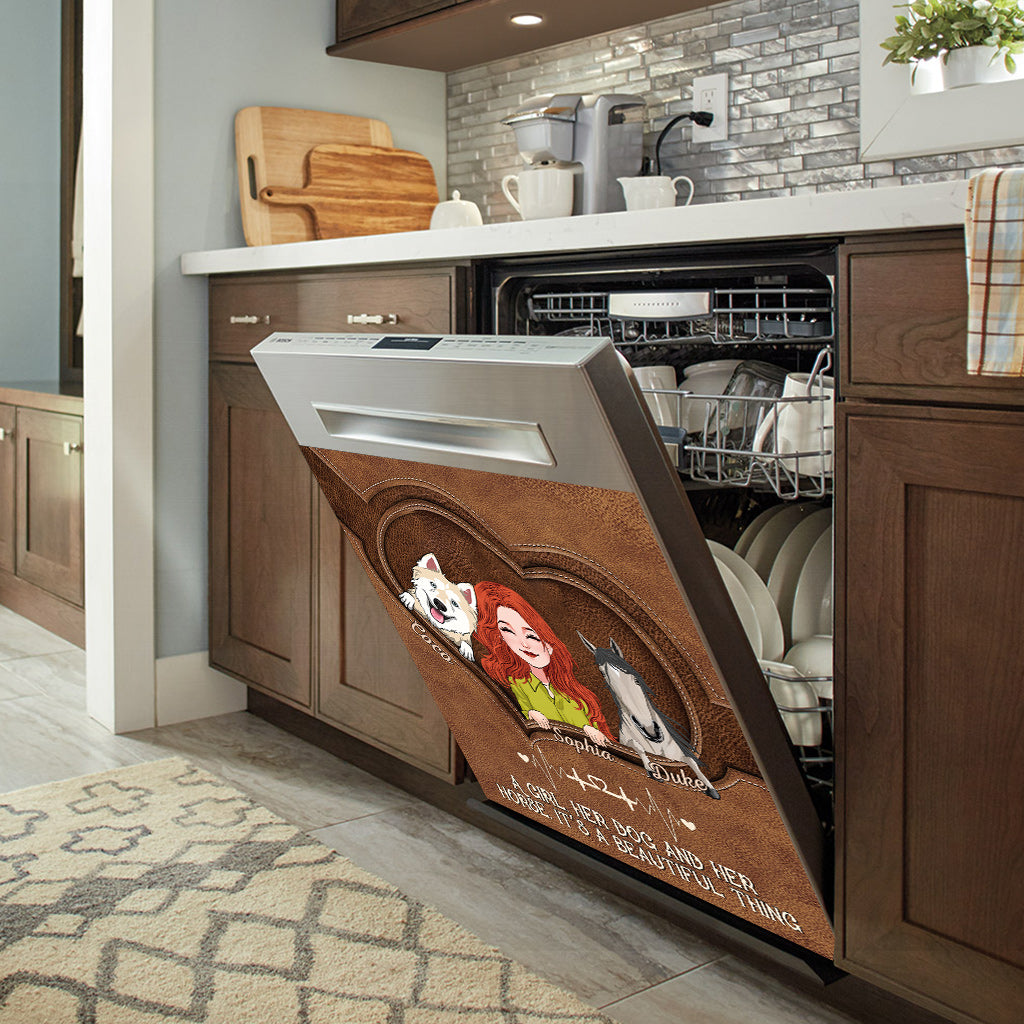 Positive Affirmations Butterfly - Personalized Butterfly Dishwasher Cover