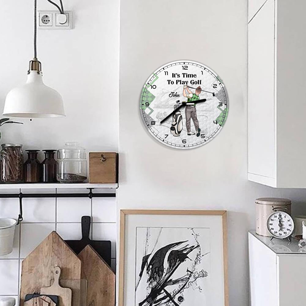 There's Always Time For Golf - Personalized Golf Wall Clock