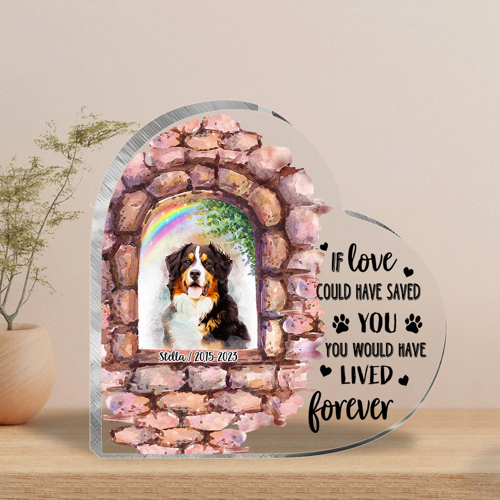 No Longer By My Side - Personalized Dog Custom Shaped Acrylic Plaque
