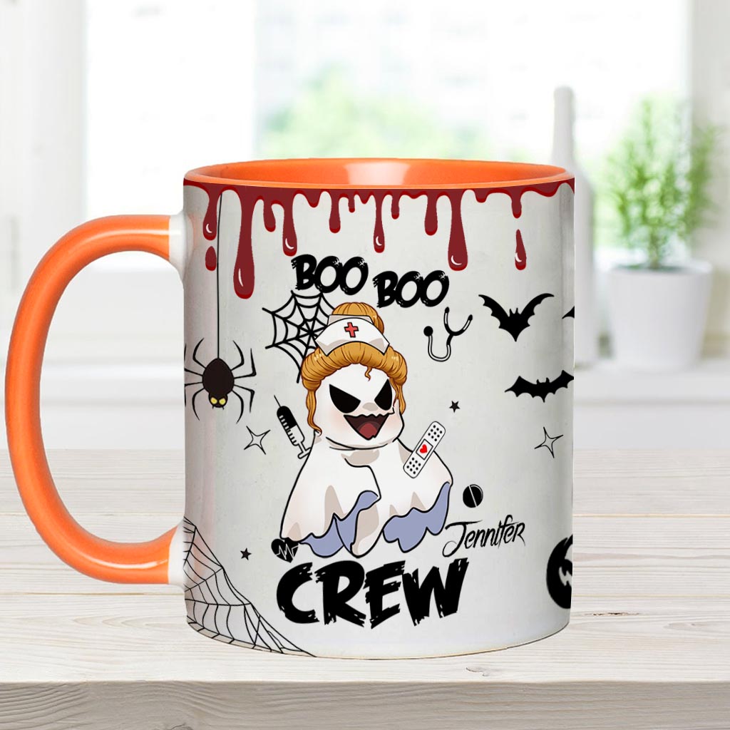 Boo Boo Crew - Personalized Nurse Accent Mug