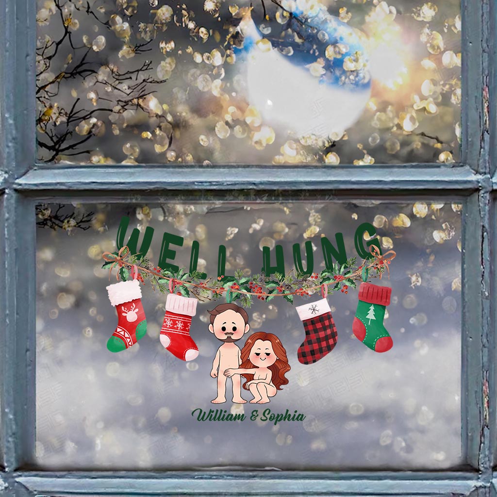 Well Hung - Personalized Couple Decal Die Cut