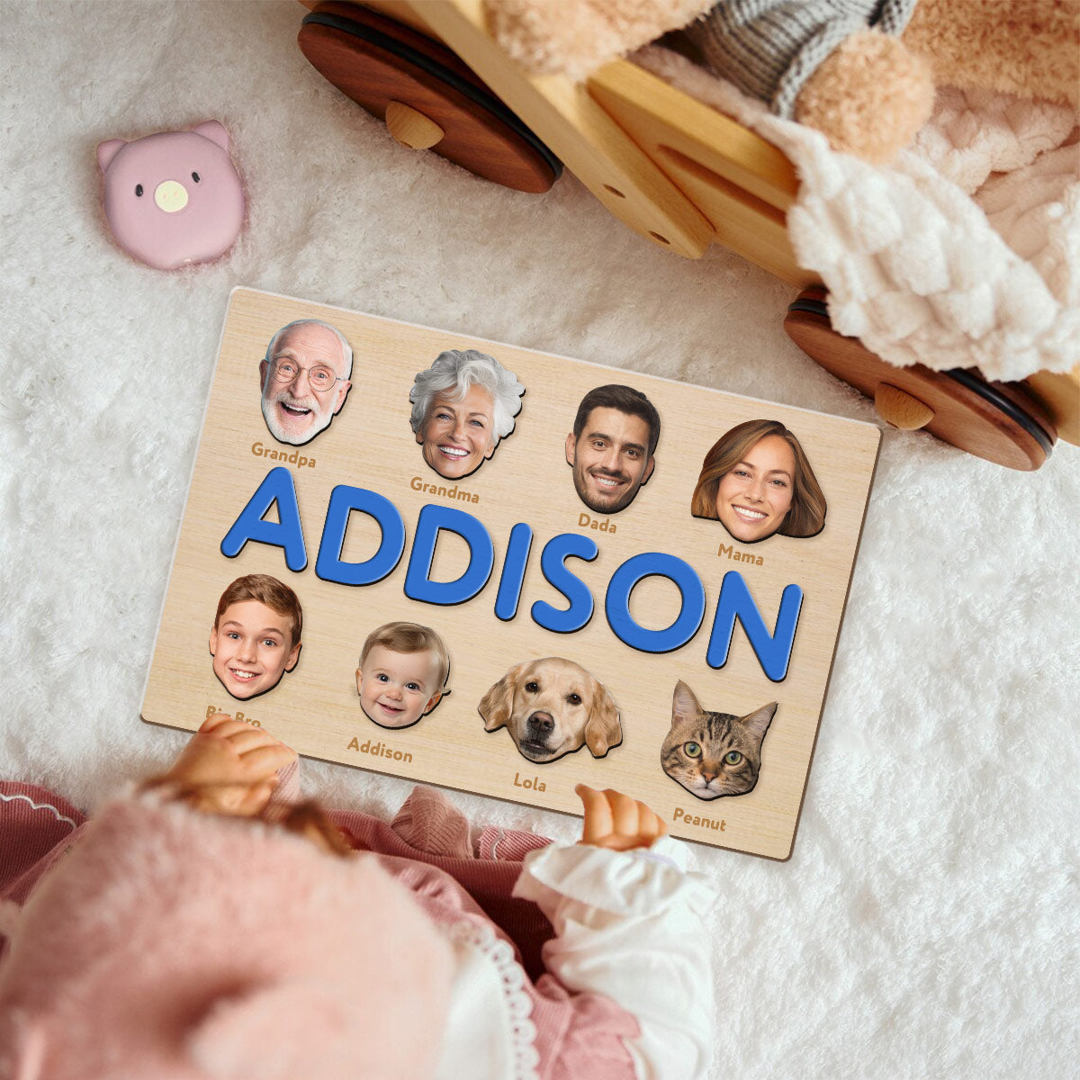 Family Puzzel - Personalized Kid Name Puzzle