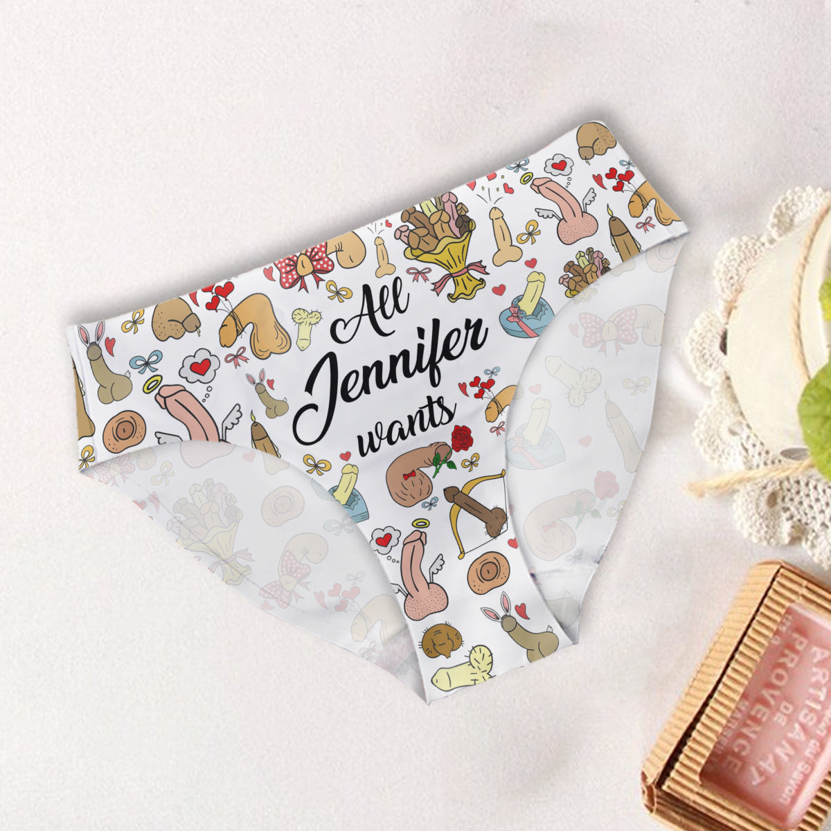 All I Want For Christmas - Personalized Couple Women Briefs & Men Boxer Briefs