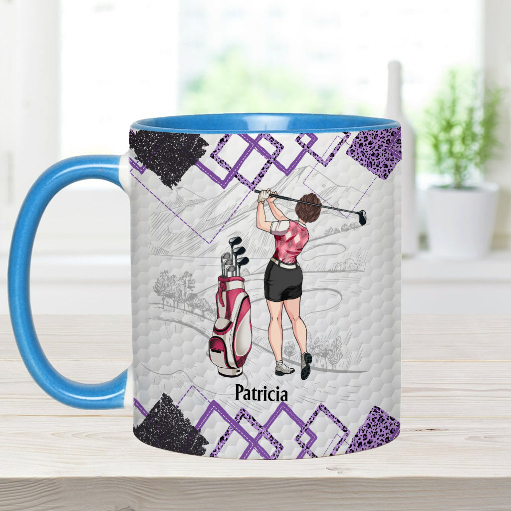 Golf Instruction - Golf gift for her, girlfriend, wife, daughter - Personalized Accent Mug