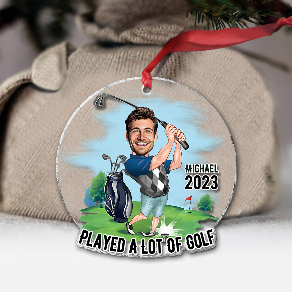 Photo Inserted Funny Golfer - Personalized Golf Transparent Ornament