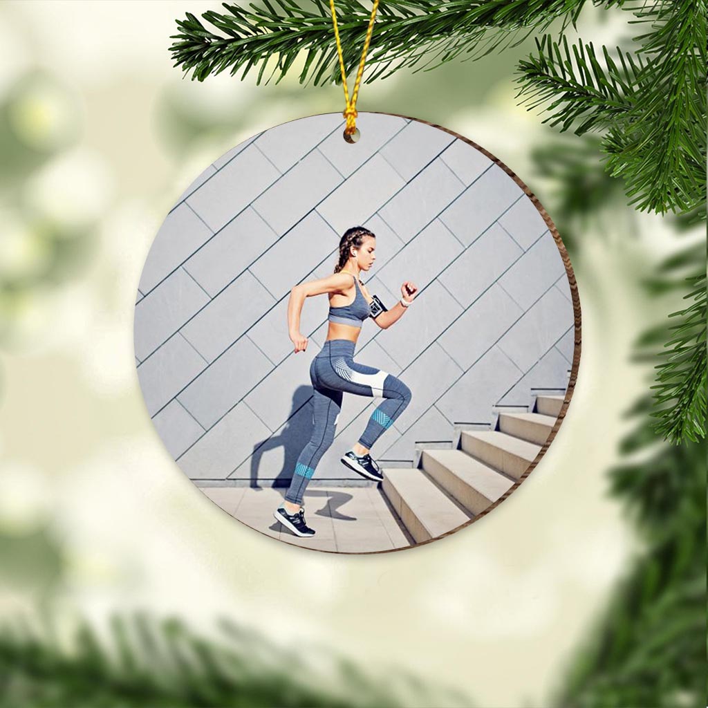 Ran A Lot Of Miles - Personalized Running Ornament