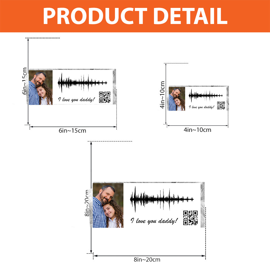 I Love You Daddy - gift for step dad - Personalized Custom Shaped Acrylic Plaque