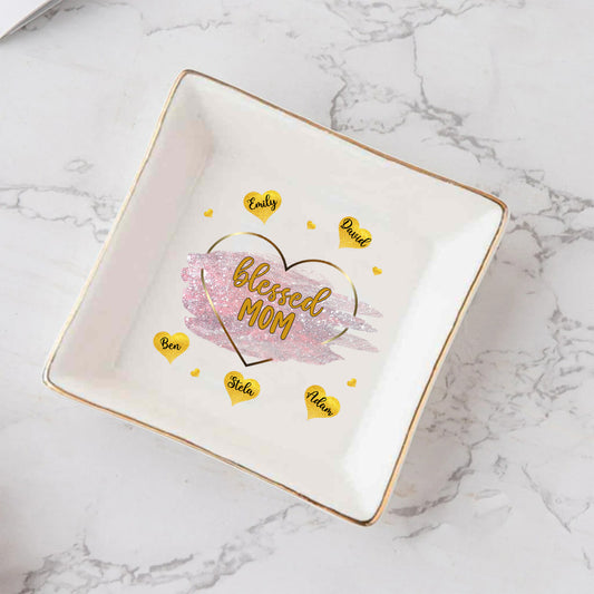 Blessed Grandma - Gift for mom, grandma - Personalized Jewelry Dish