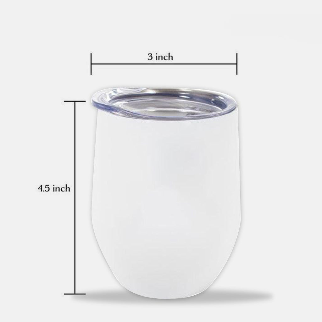 Floral Skeleton - Personalized Skull Wine Tumbler