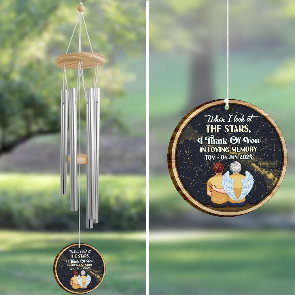 When I Look At The Stars - Personalized Memorial Wind Chime