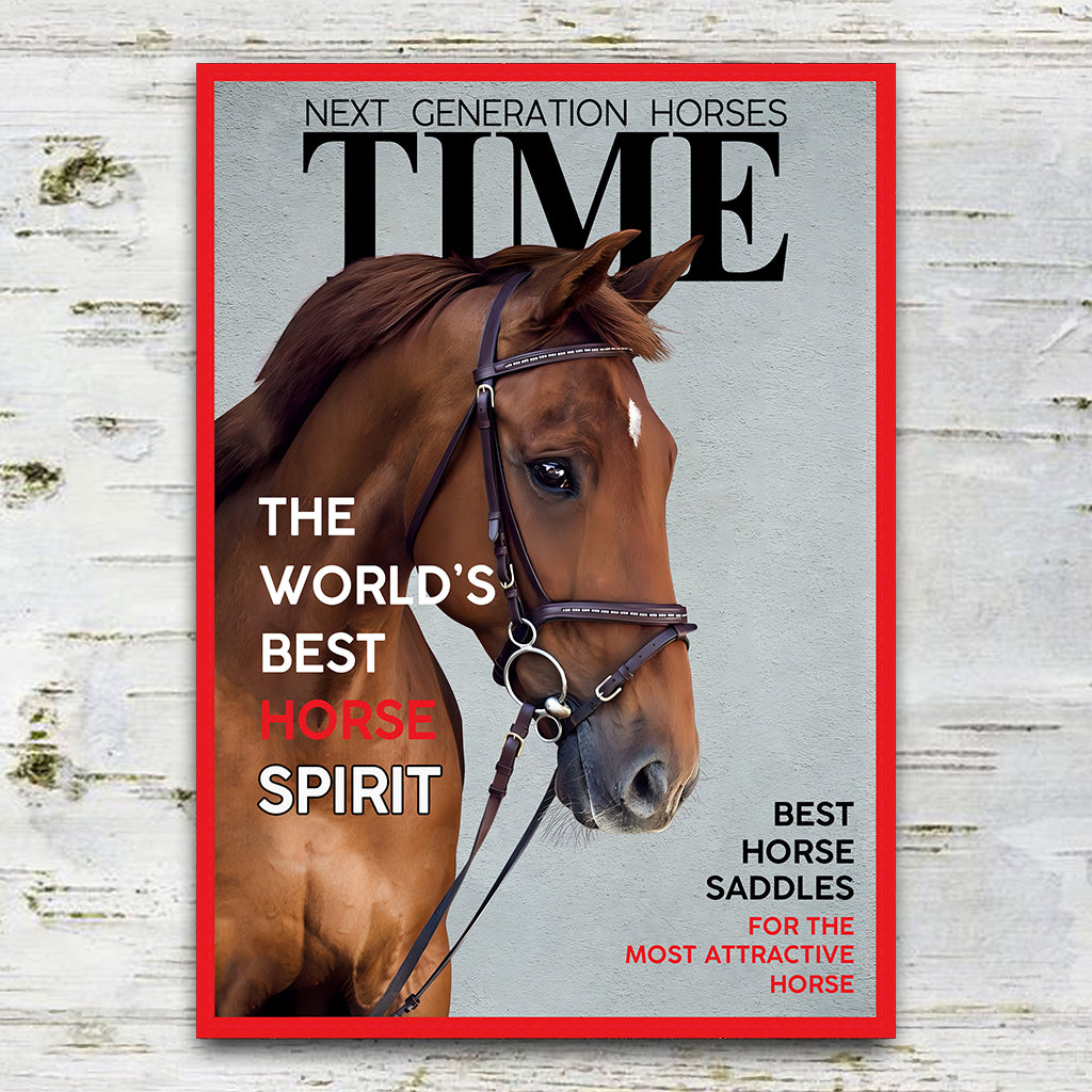 Magazine Covers - Personalized Horse Rectangle Metal Sign