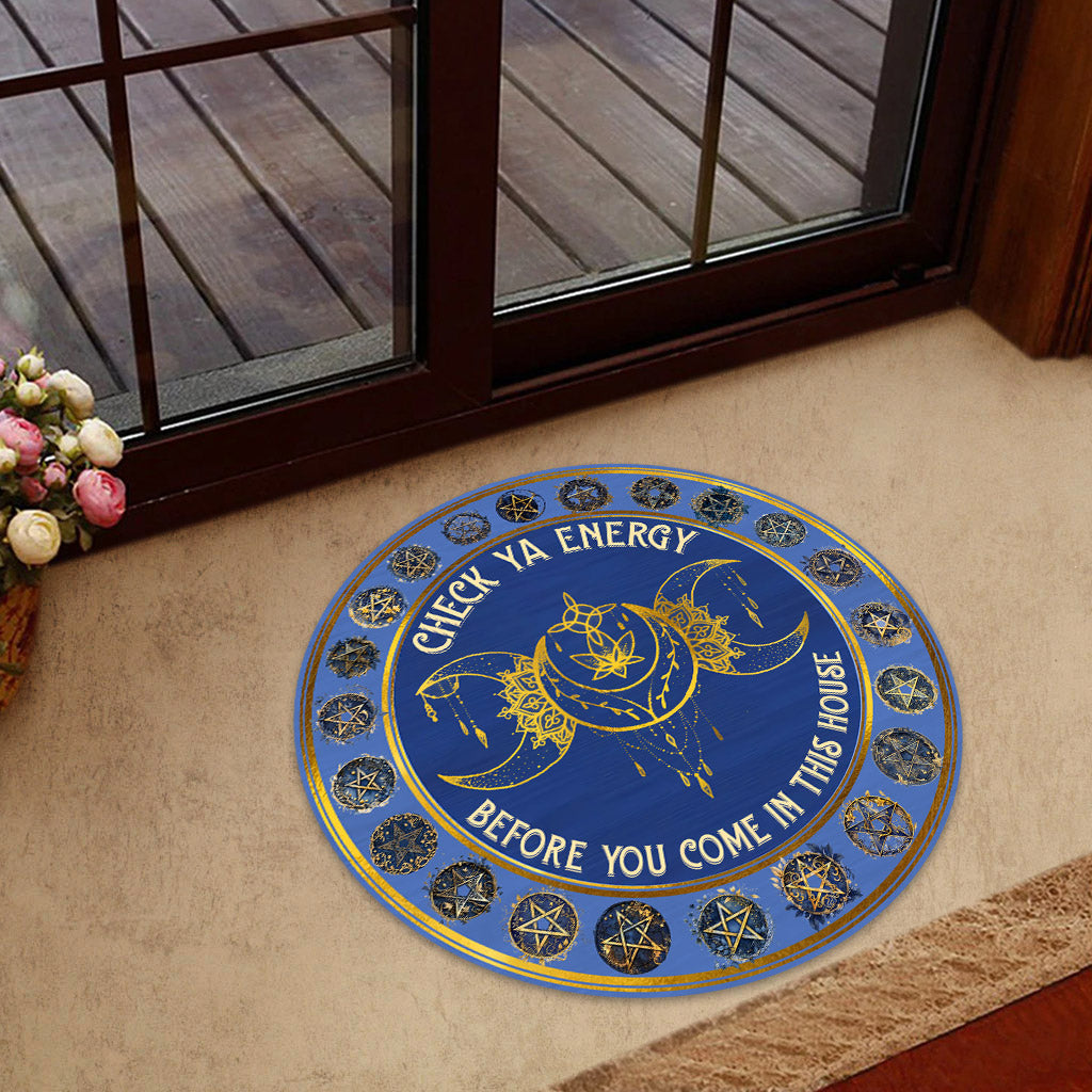 Check Your Energy - Witch Shaped Doormat