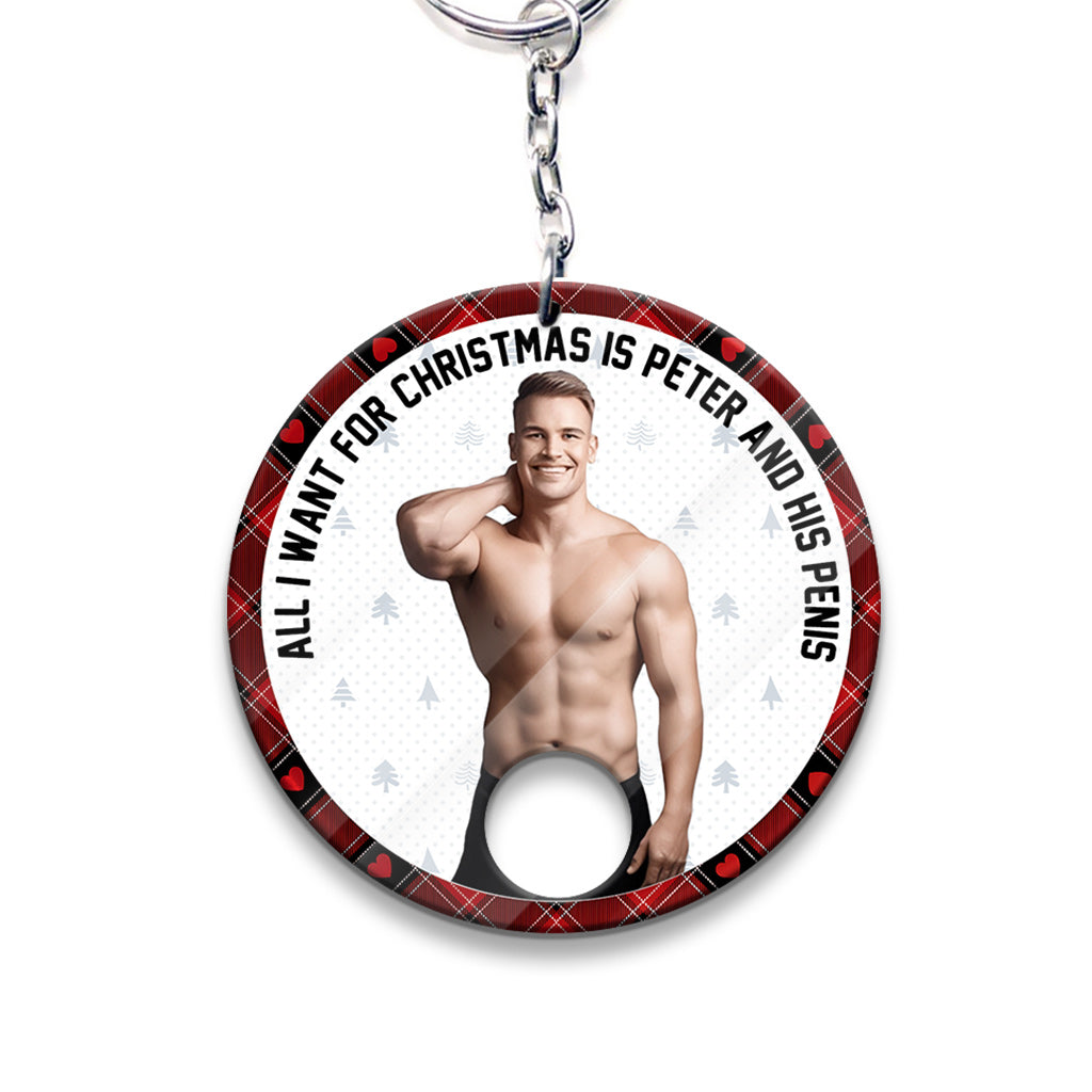 All I Want For Christmas - Personalized Couple Keychain